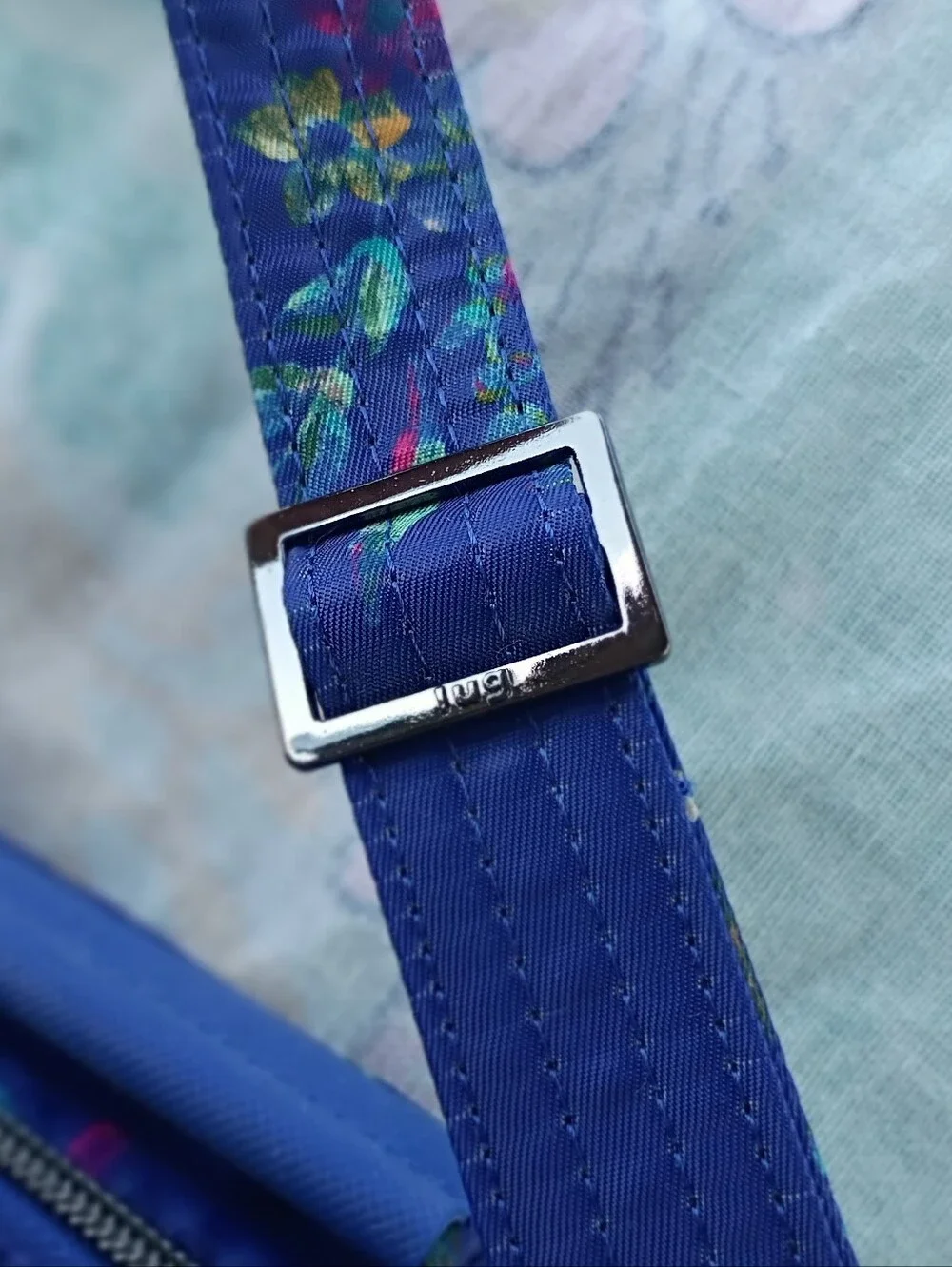 lug Trolley Crossbody Bag In Blue Floral